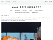 Tablet Screenshot of beermixology.com